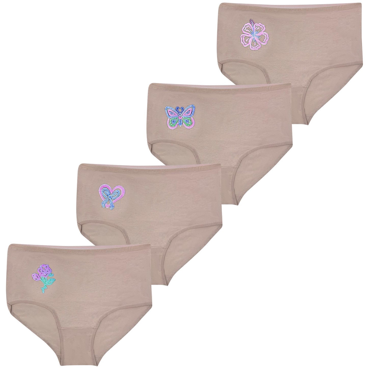 4 Damen Taillenslips aus Baumwolle 2XL-7XL