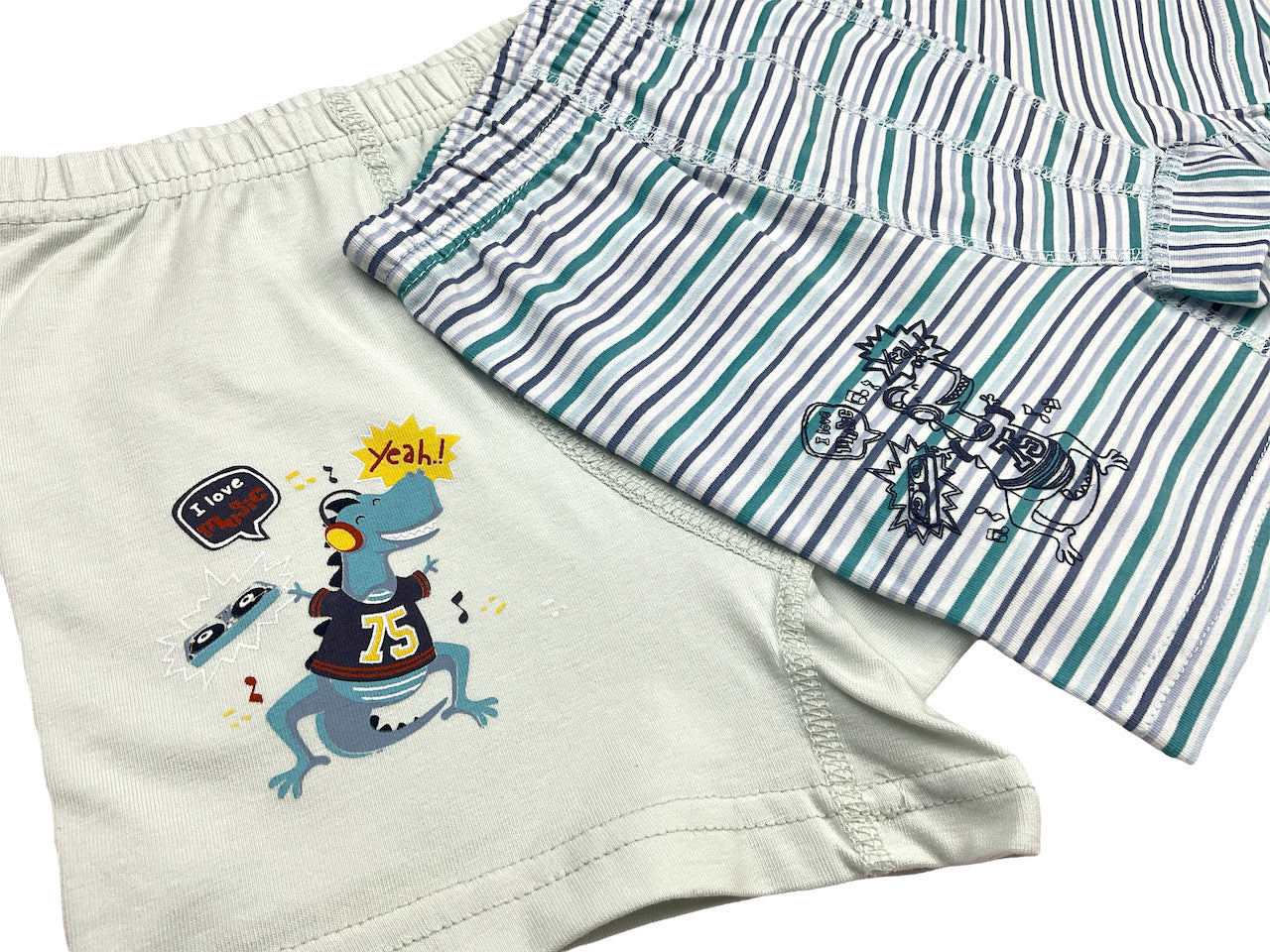 10er Set Jungen Boxershorts - Dino - Bunt
