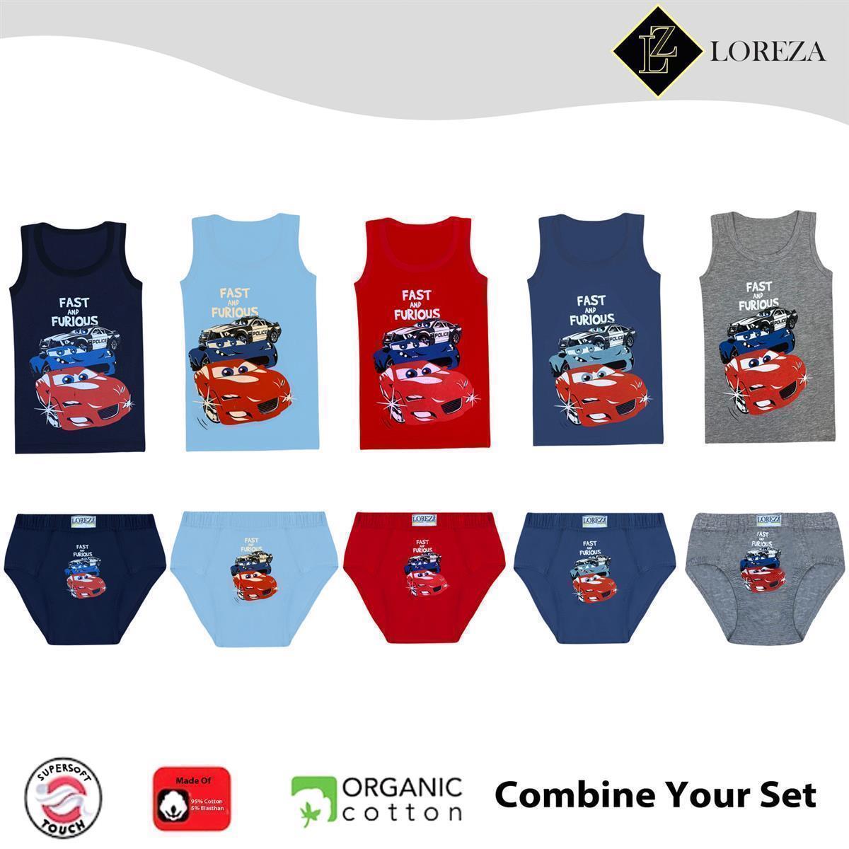 10er Set Jungen Slips - Auto- Bunt