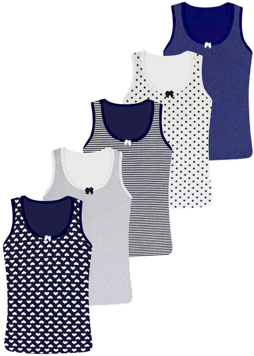 5er Set Mädchen Unterhemden - Mix - Bunt