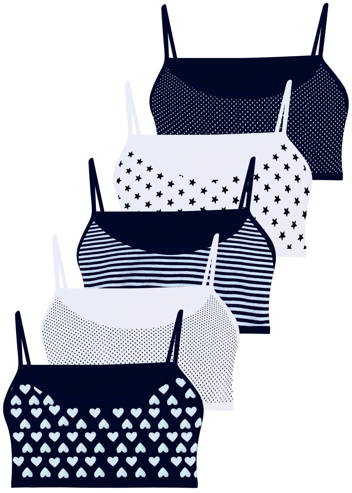 5 Mädchen Bustier Baumwolle Unterwäsche Sport BH 128-170