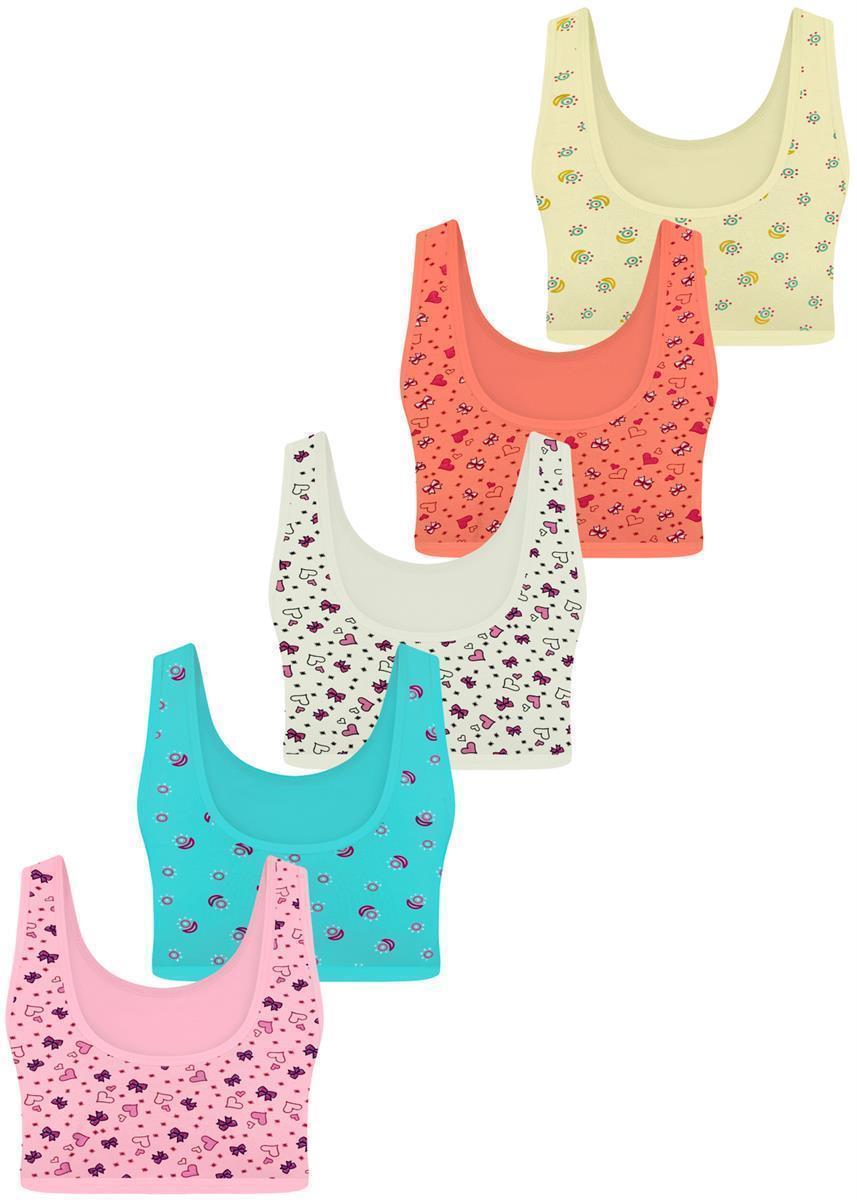 5er Set Mädchen Bustier BH - Mix - Bunt