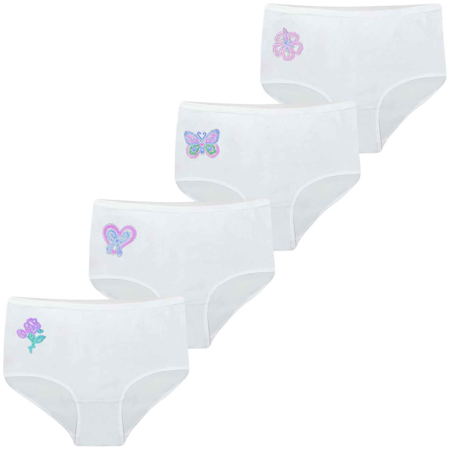4 Damen Taillenslips aus Baumwolle 2XL-7XL