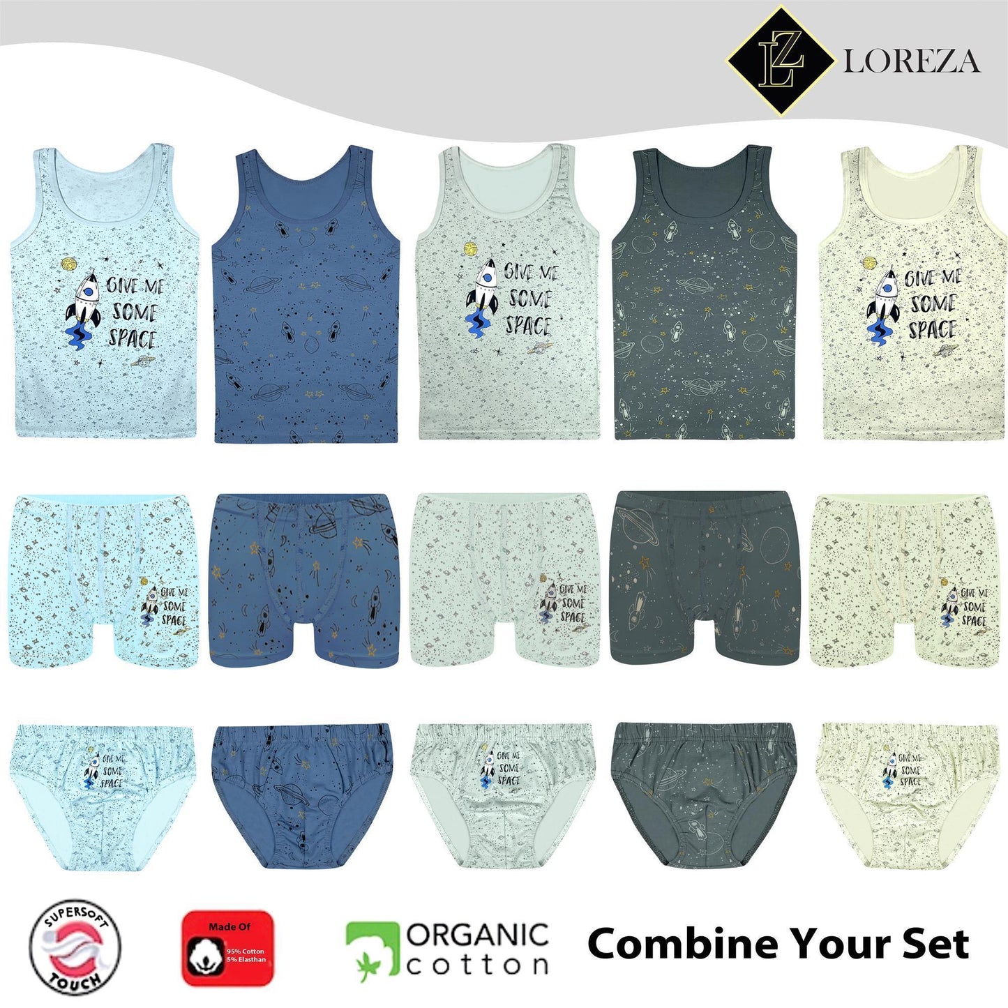 10er Set Jungen Slips - Space - Bunt