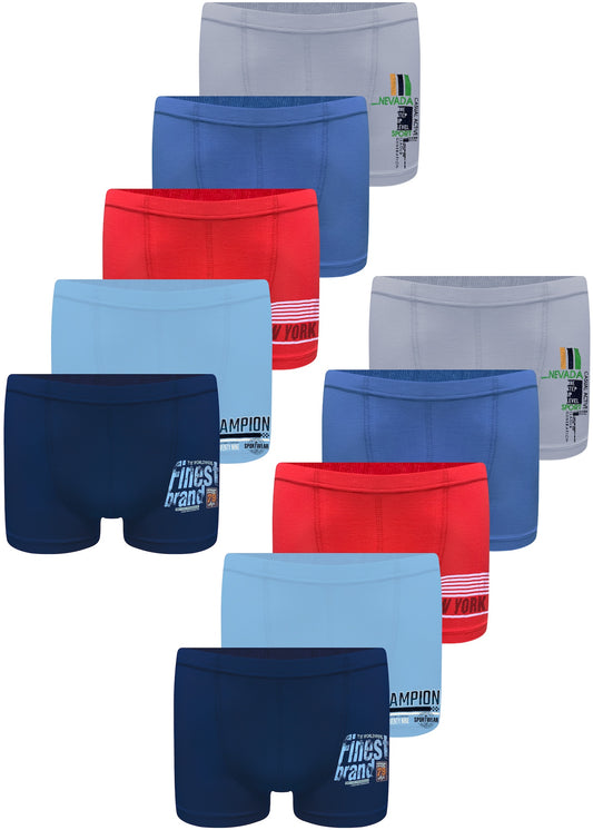 10 Jungen Boxershorts Unterhosen aus Baumwolle 92-170