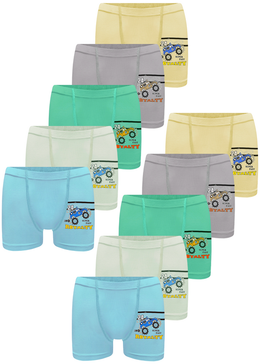 10er Set Jungen Boxershorts - Rallye - Bunt