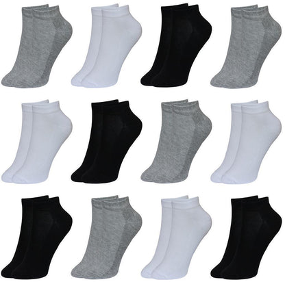 12 Paar Jungen & Mädchen Kurzsocken - Basics - Mehrfarbig