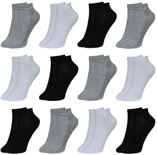 12 Paar Jungen & Mädchen Kurzsocken - Basics - Mehrfarbig