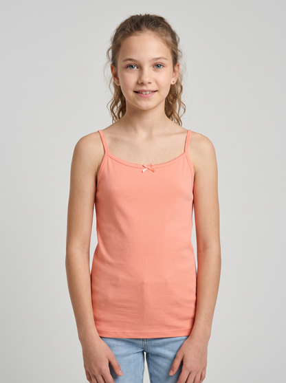 6 Mädchen Unterhemden Spagettiträger 92-170 / 2-15 Jahre - Basics