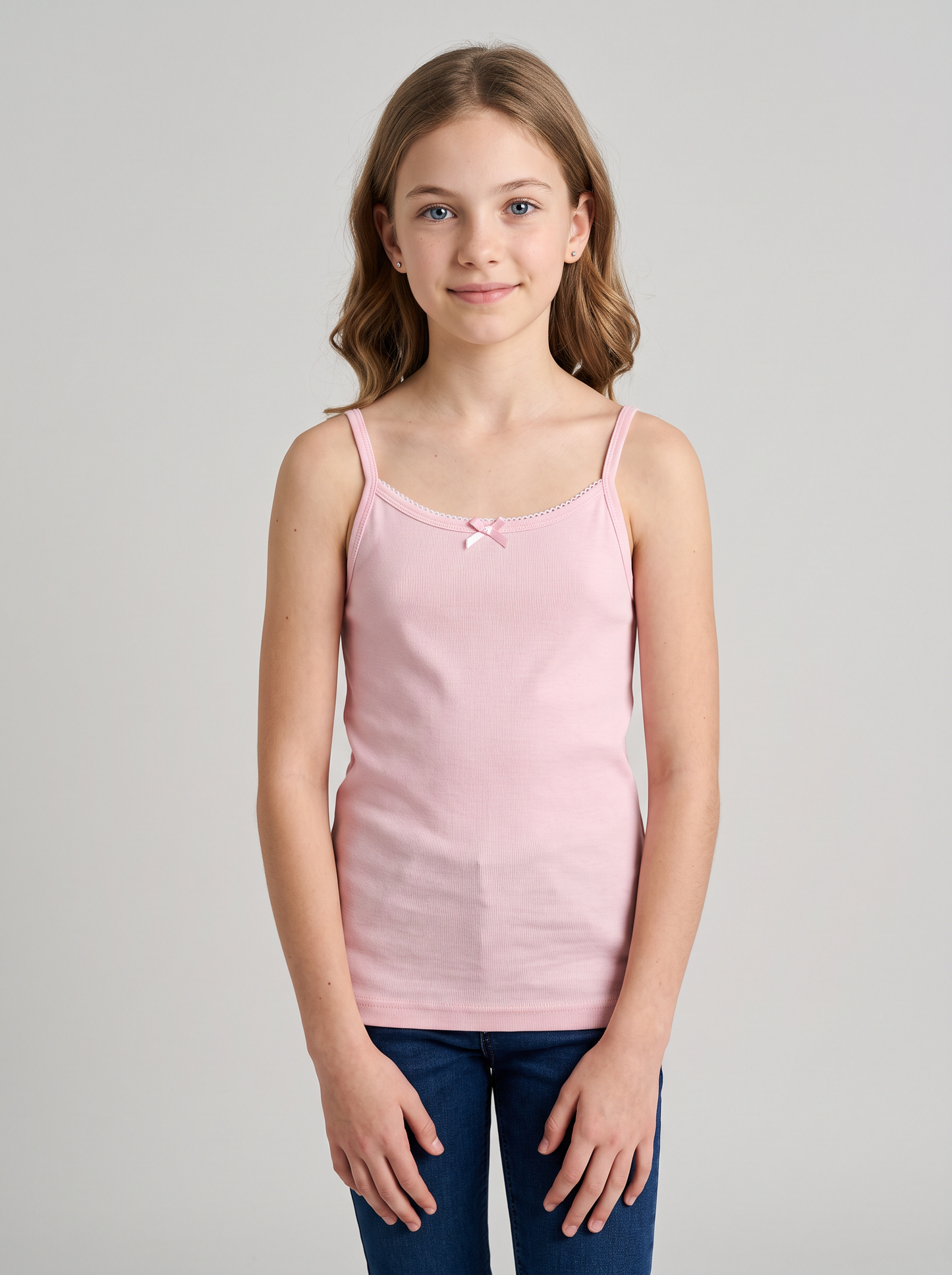 6 Mädchen Unterhemden Spagettiträger 92-170 / 2-15 Jahre - Basics