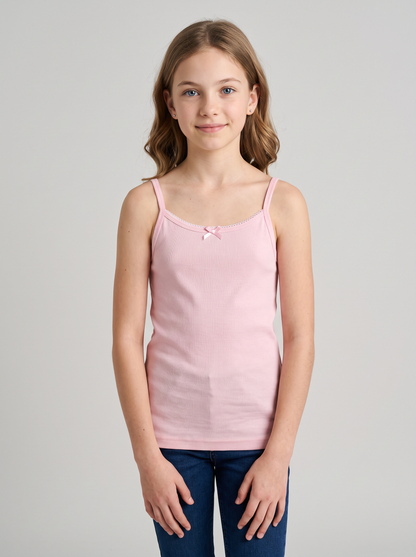 6 Mädchen Unterhemden Spagettiträger 92-170 / 2-15 Jahre - Basics
