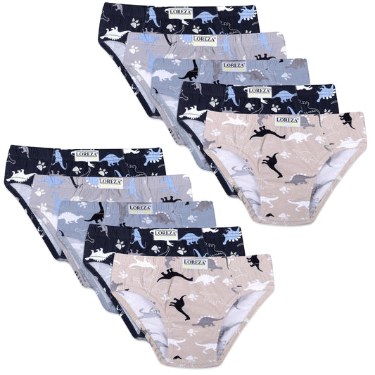 10er Set Jungen Slips - Dinosaurier- Bunt