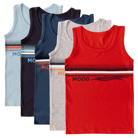 5er Set Jungen Unterhemden - Mood - Bunt