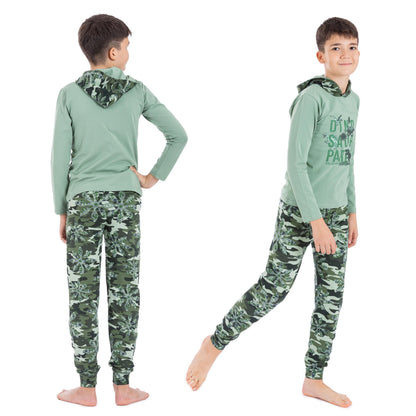 Jungen Freizeitanzug Hausanzug zweiteilig - Dinosaurier - Mehrfarbig