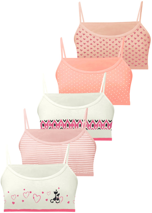5er Set Mädchen Bustier BH - Mix - Bunt