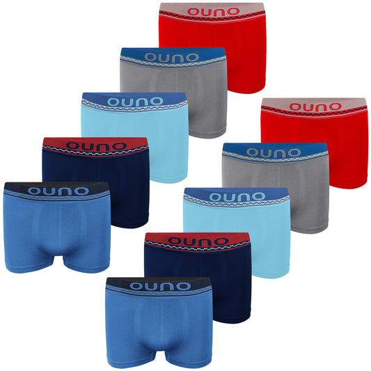 10er Set Jungen Boxershorts - Kariert - Bunt