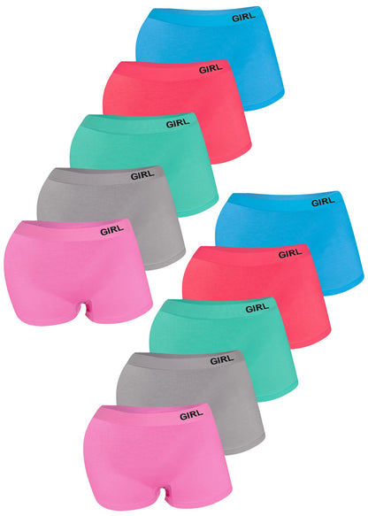 10er Set Mädchen Pantys Boxershorts - Basics