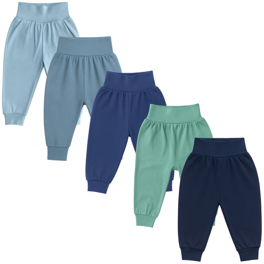 5er Set Unisex Bequeme Babyhosen 100% Baumwolle Hose Pumphose