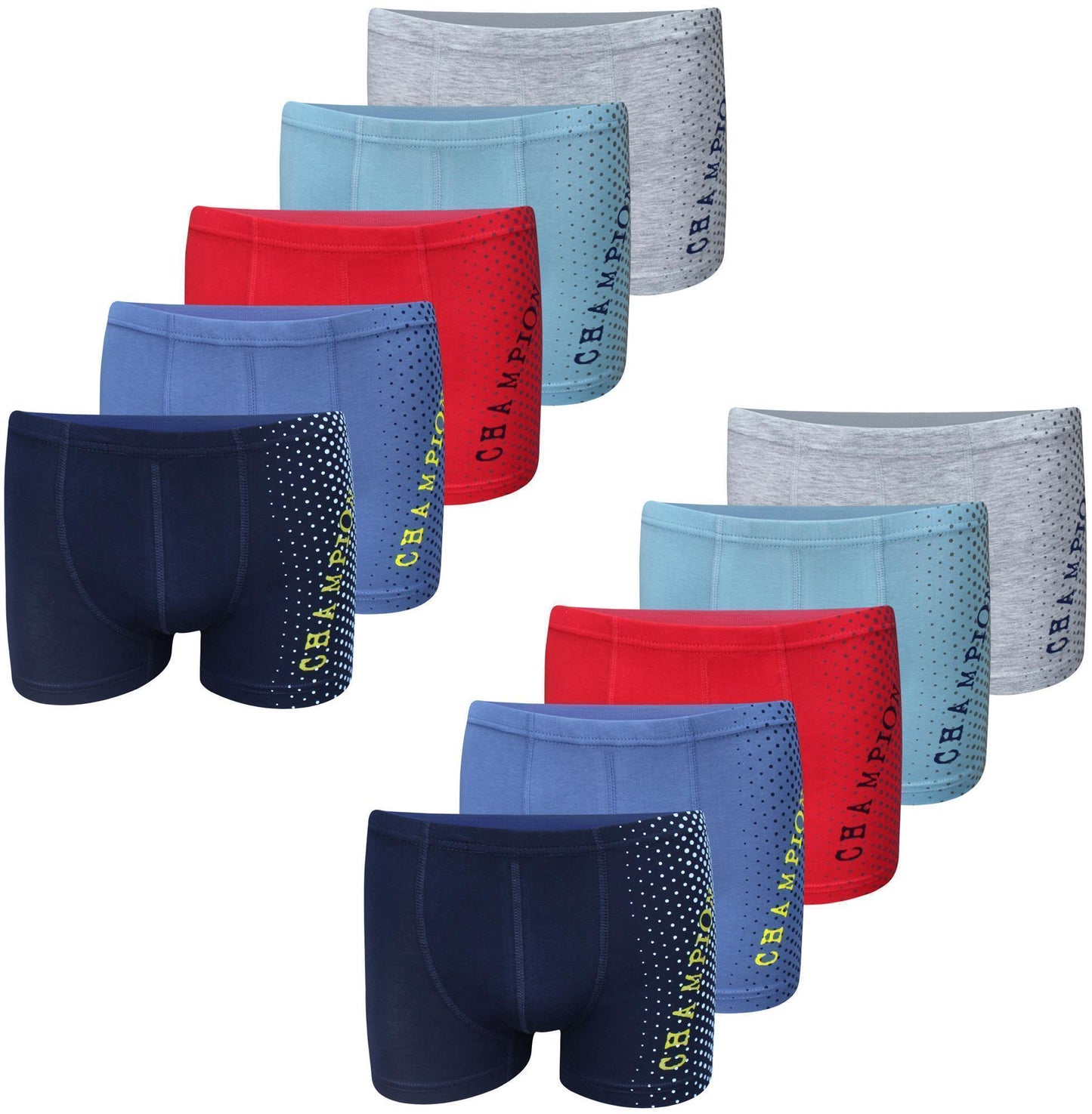 10er Set Jungen Boxershorts - Champion- Bunt