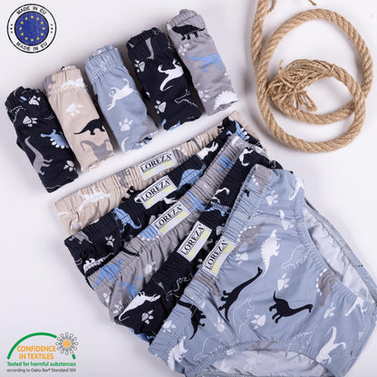 10er Set Jungen Slips - Dinosaurier- Bunt