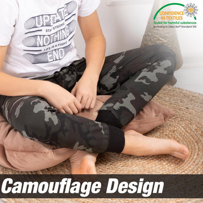 Jungen & Mädchen Freizeithose Trainingshose Sporthose - Camouflage - Bunt