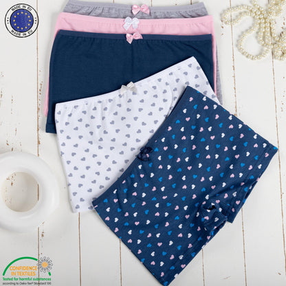 10er Set Mädchen Pantys Boxershorts - Herz