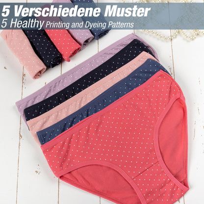 10er Set Mädchen Slips - Punkte - Bunt