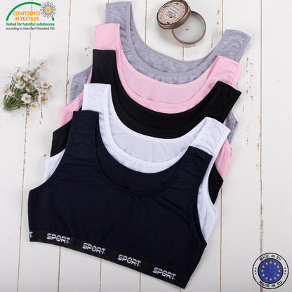 5er Set Mädchen Bustier - Sport - Bunt