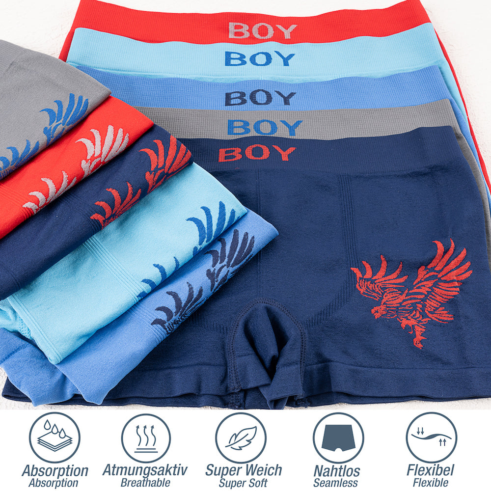 10er Set Jungen Boxershorts - Adler - Bunt