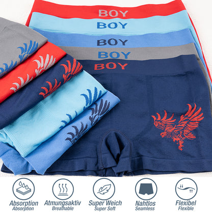 10er Set Jungen Boxershorts - Adler - Bunt