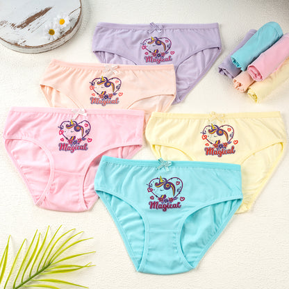 10 Mädchen Slips Baumwolle - Unicorn