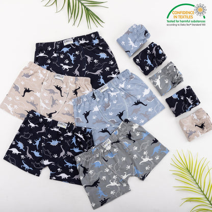 10er Set Jungen Boxershorts - Dinosaurier- Bunt
