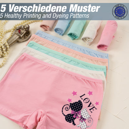 10er Set Mädchen Pantys - Katze - Mehrfarbig