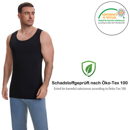 4er Set Unterhemden Feinripp extralong - Basics - Bunt