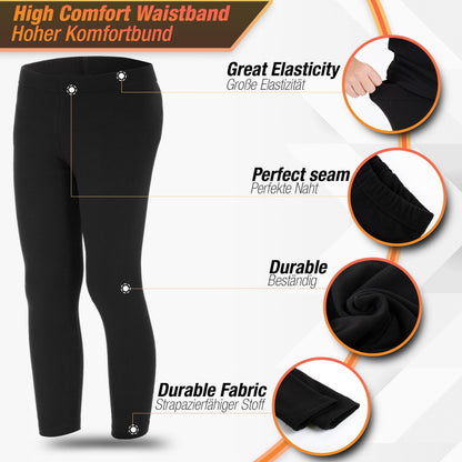 2 Kinder Jungen Mädchen THERMO Leggings Unterwäsche mit Fleece warm