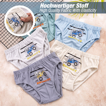 5er Set Jungen Slips - Rallye - Bunt