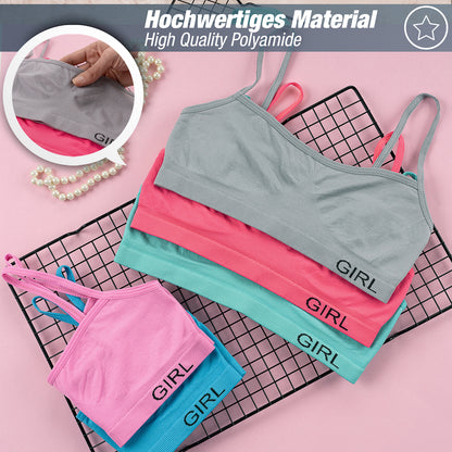 5er Set Mädchen Bustier - Nahtlos Mikrofaser - Bunt