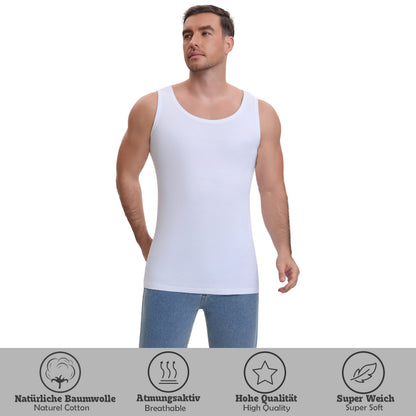 4er Set Unterhemden Feinripp extralong - Basics - Bunt