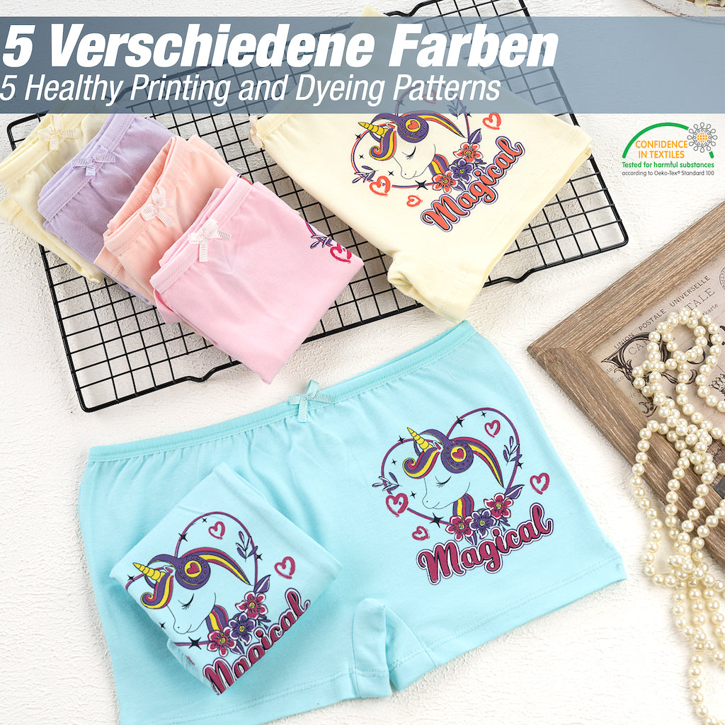 10 Mädchen Pantys Baumwolle - Unicorn