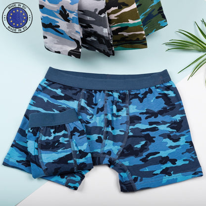 10er Set Jungen Boxershorts - Camouflage - Bunt