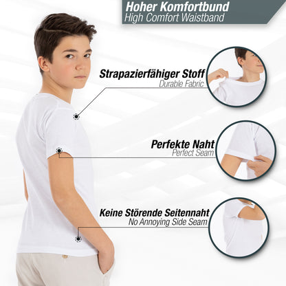 Jungen & MÃ¤dchen Unterhemden Kurzarm Shirt - T-Shirt 100% Baumwolle UnterwÃ¤sche