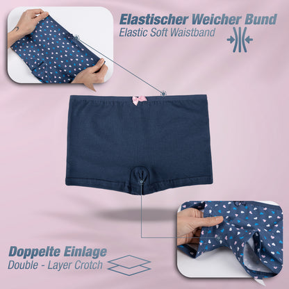 10er Set Mädchen Pantys Boxershorts - Herz