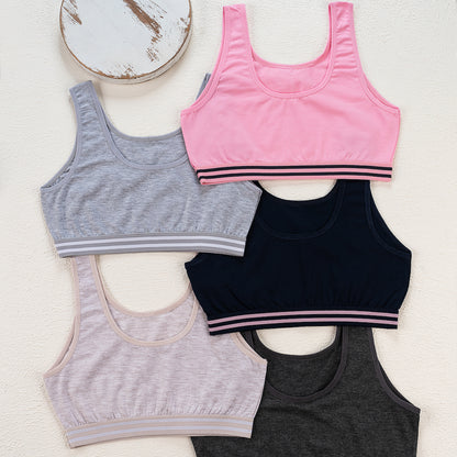 5er Set Mädchen Bustier - Streifen - Bunt