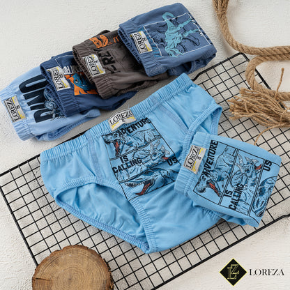 10er Set Jungen Baumwolle Slips- T-Rex - Bunt