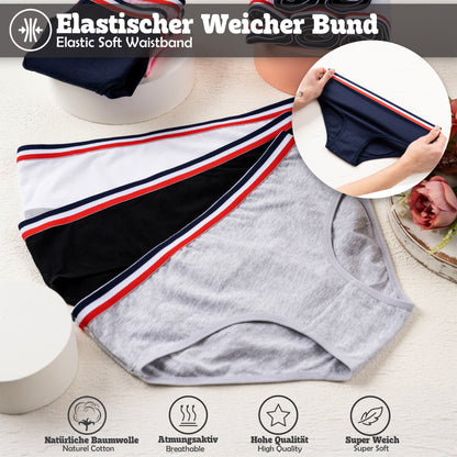 10er Set Mädchen Slips - Streifen - Bunt