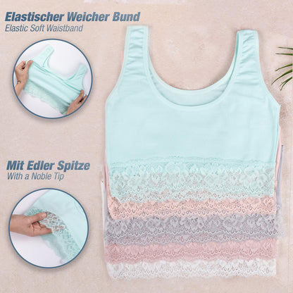5er Set Mädchen Bustier BH - Spitze - Bunt