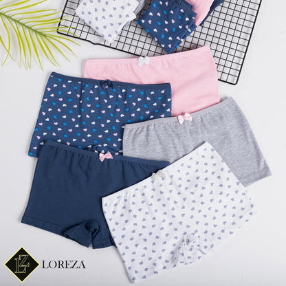 10er Set Mädchen Pantys Boxershorts - Herz