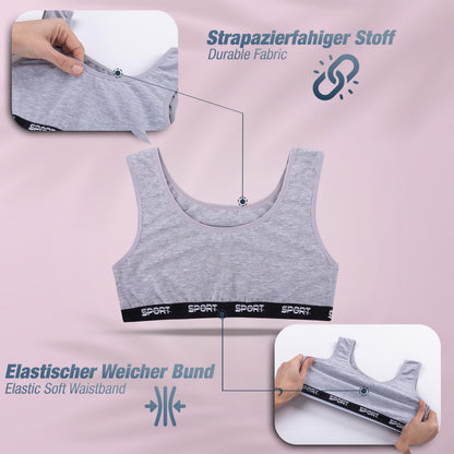 5er Set Mädchen Bustier - Sport - Bunt