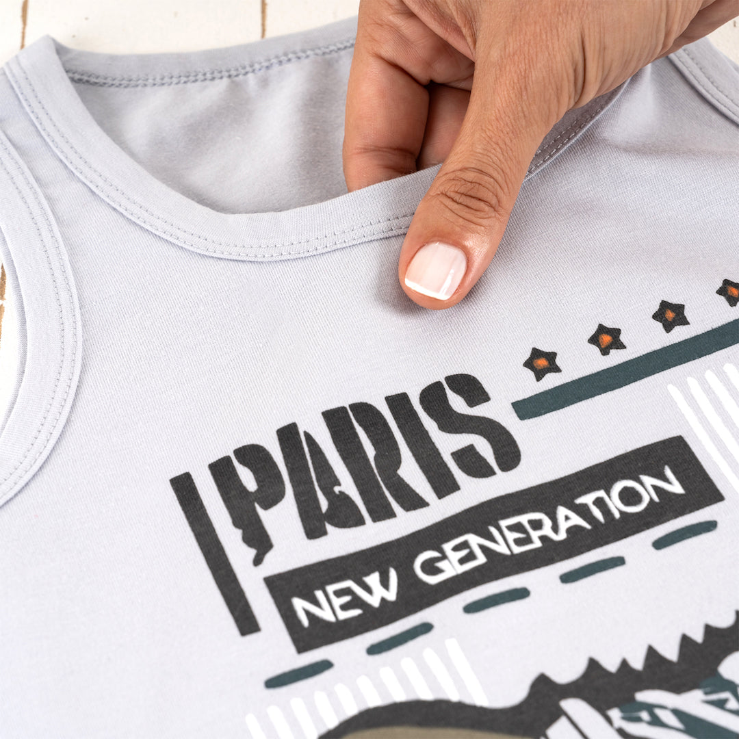 5 Jungen Unterhemden - Paris - Bunt