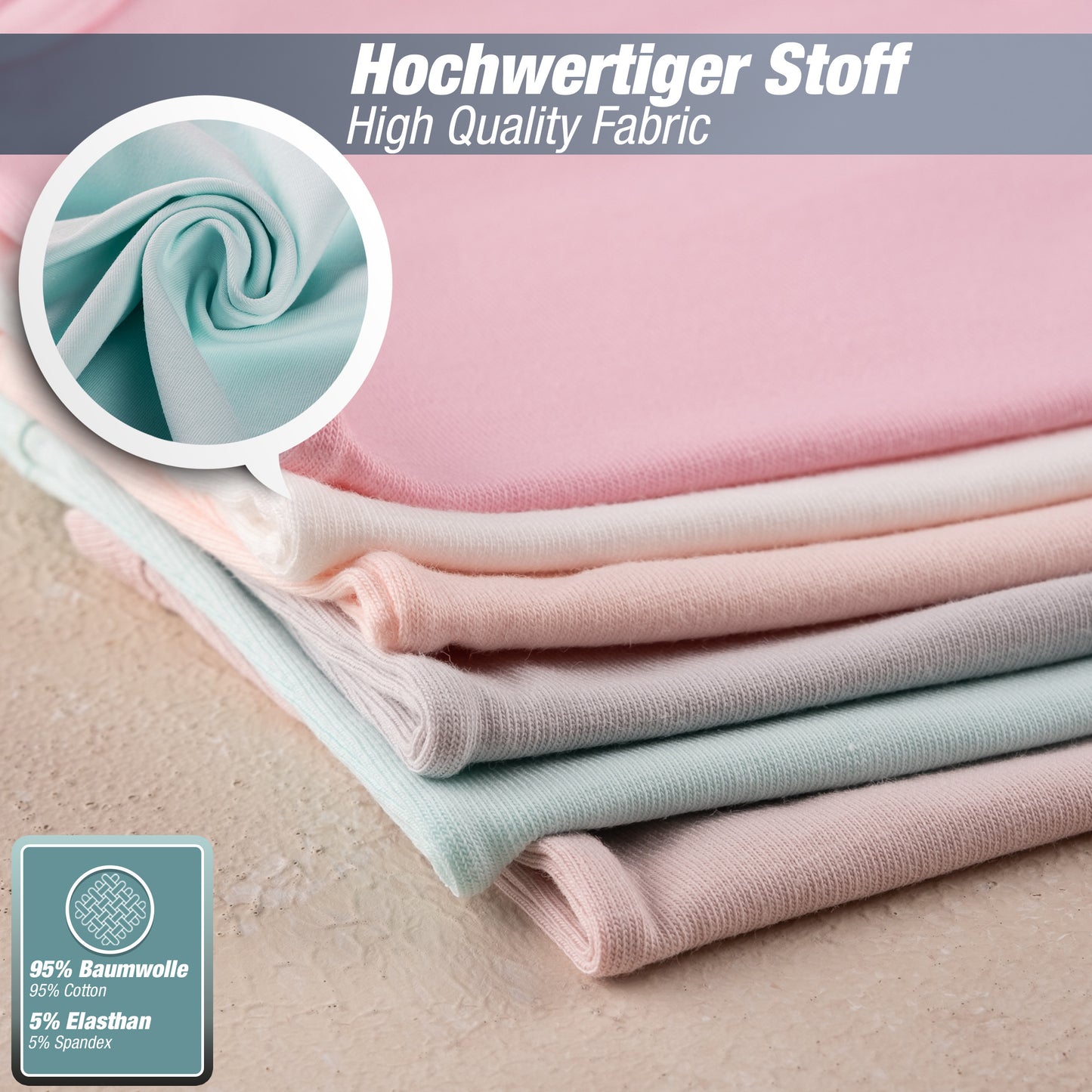 6 Mädchen Unterhemden aus Baumwolle Basics 92-170